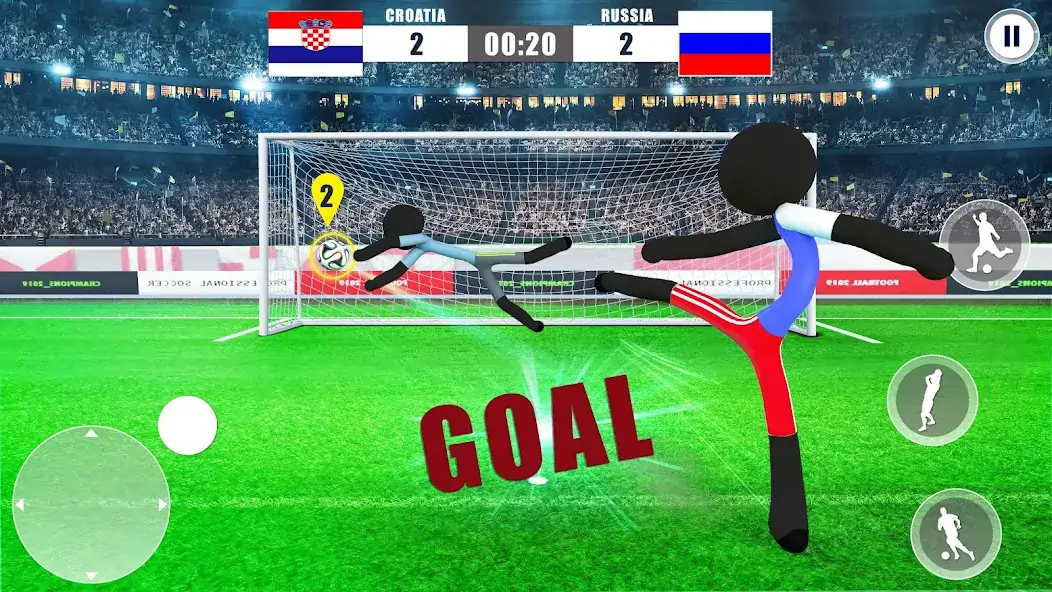 Скачать Stickman Football Strike Games [Взлом Много денег] APK на Андроид