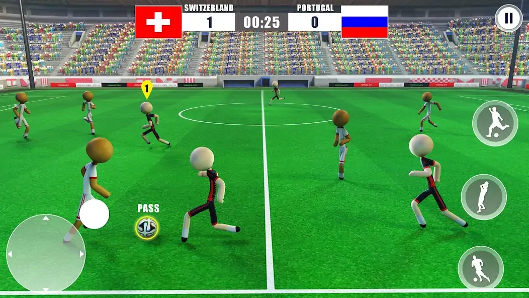 Скачать Stickman Football Strike Games [Взлом Много денег] APK на Андроид