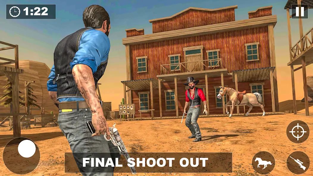 Скачать West Cowboy - Gunfighter Game [Взлом Много монет] APK на Андроид