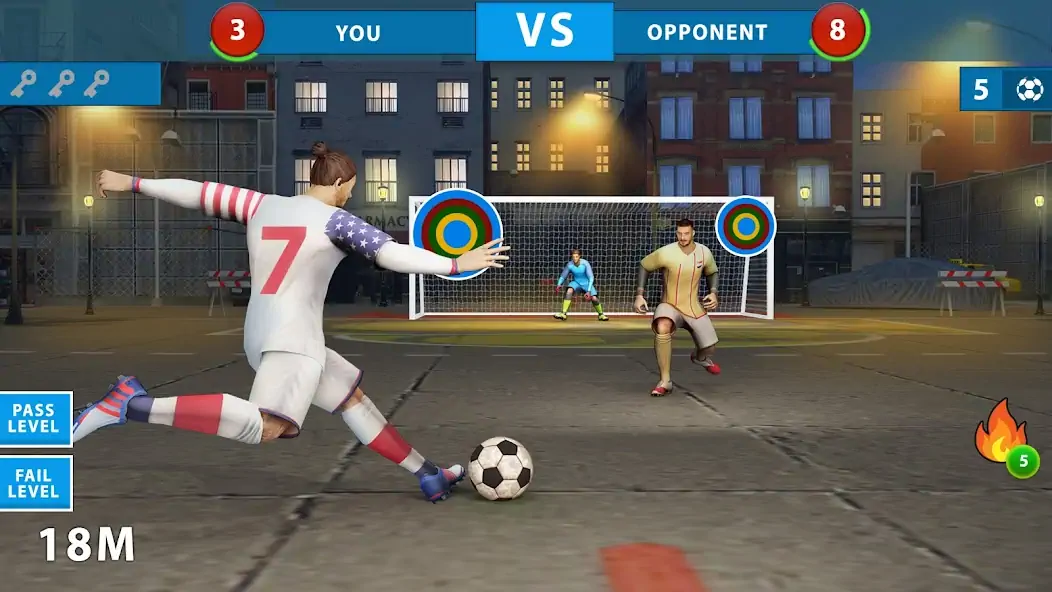 Скачать Street Football Kick Games [Взлом Много монет] APK на Андроид