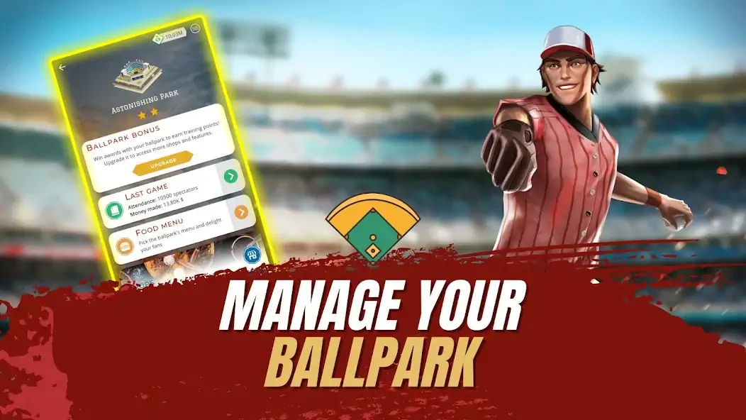 Скачать Astonishing Baseball Manager [Взлом Бесконечные монеты] APK на Андроид