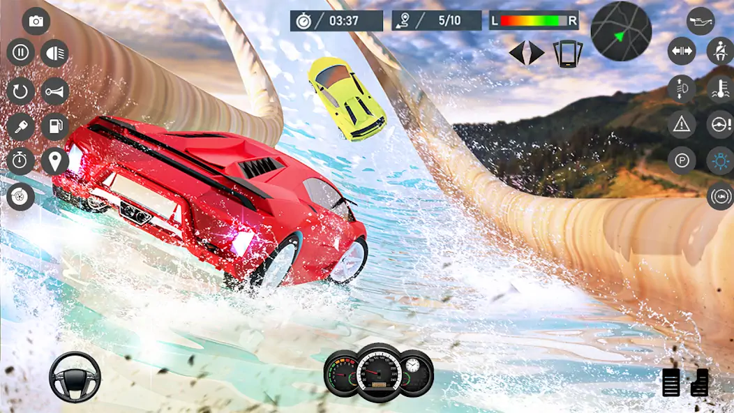 Скачать Water Slide Car Race games [Взлом Много денег] APK на Андроид