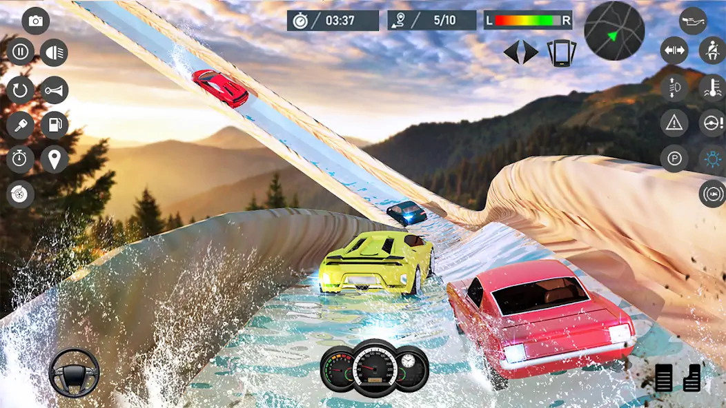 Скачать Water Slide Car Race games [Взлом Много денег] APK на Андроид