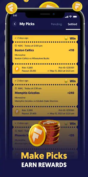 Скачать Fliff - Sports Picks [Взлом Бесконечные деньги] APK на Андроид