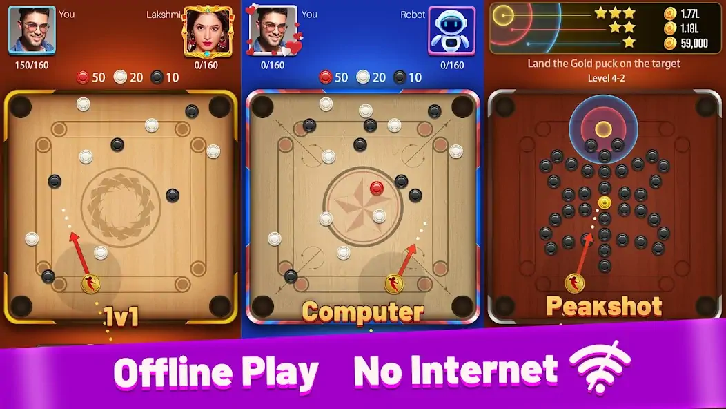 Скачать Carrom Meta-Board Disc Game [Взлом Много денег] APK на Андроид