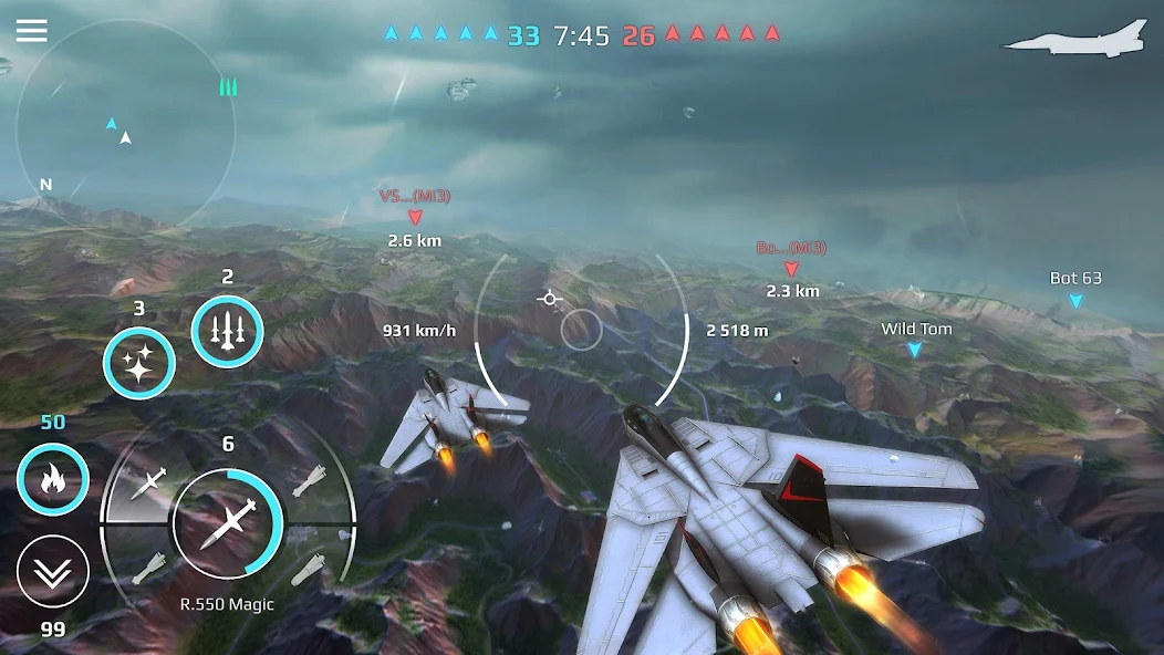 Скачать Sky Combat - Самолеты Онлайн [Взлом Много денег] APK на Андроид