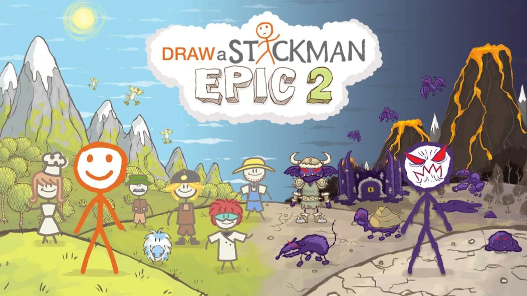 Скачать Draw a Stickman: EPIC 2 [Взлом Много монет] APK на Андроид