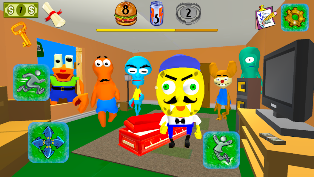 Скачать Sponge Neighbor Escape 3D [Взлом Бесконечные деньги] APK на Андроид