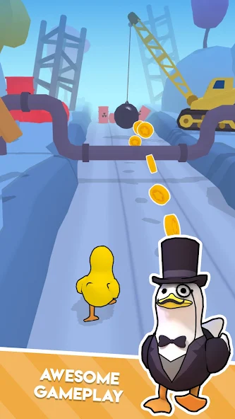 Скачать Duck On The Run [Взлом Много монет] APK на Андроид