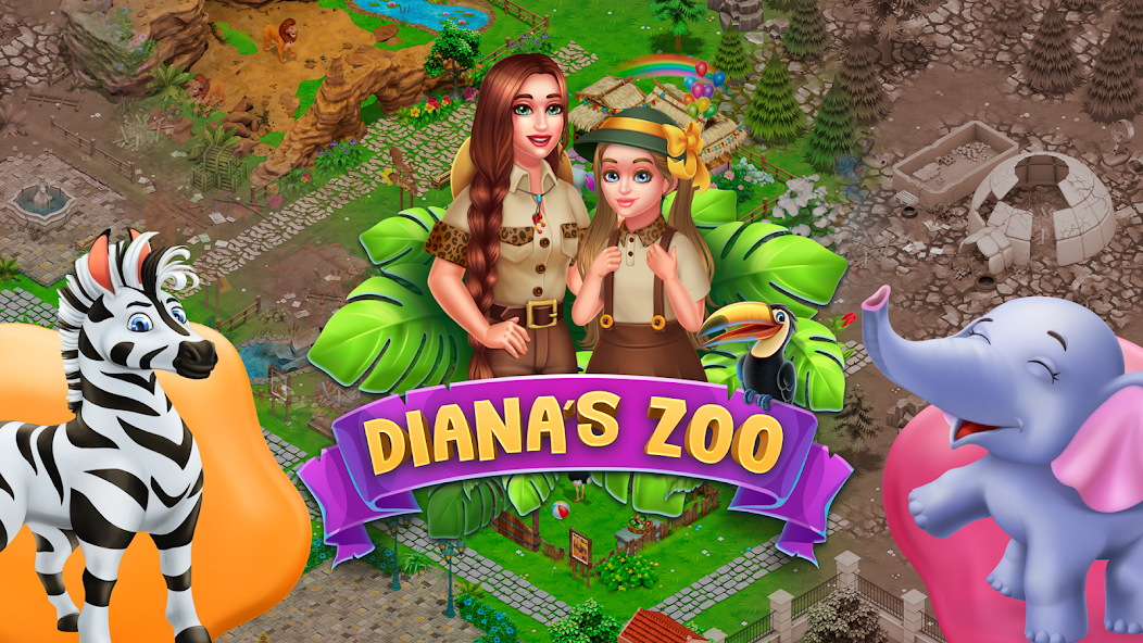 Скачать Diana's Zoo - семейный зоопарк [Взлом Много денег] APK на Андроид