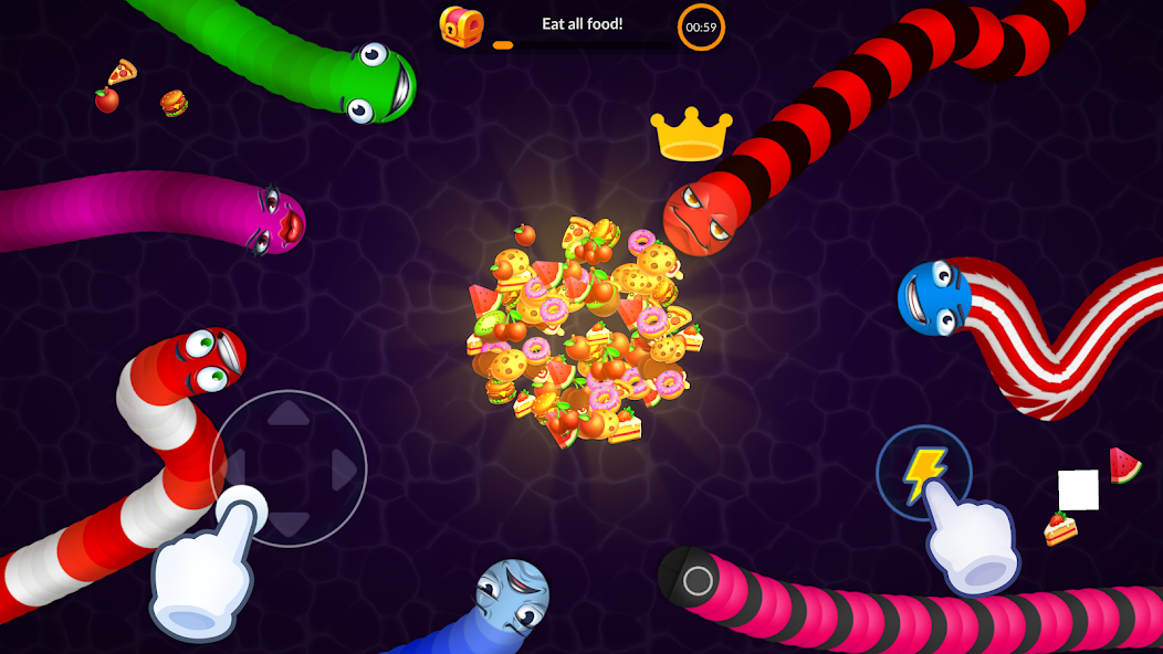 Скачать Snake Worms .io: Fun Game Zone [Взлом Много монет] APK на Андроид