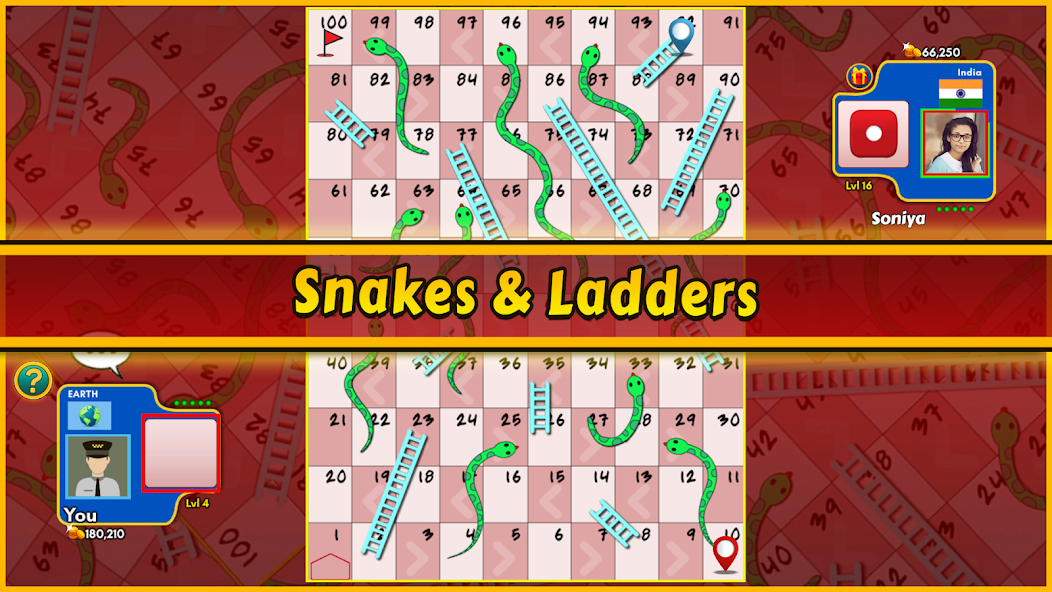 Скачать Snakes and Ladders King [Взлом Много монет] APK на Андроид