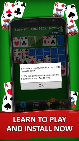 Скачать ♠ Solitaire ♣ [Взлом Бесконечные деньги] APK на Андроид