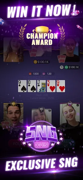 Скачать PokerGaga: Texas Holdem Live [Взлом Бесконечные деньги] APK на Андроид