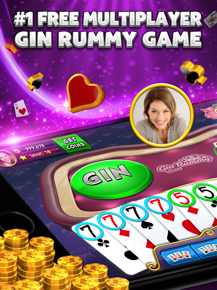 Скачать Gin Rummy Plus: Fun Card Game [Взлом Бесконечные монеты] APK на Андроид