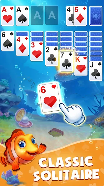 Скачать Solitaire: Fish Aquarium [Взлом Много денег] APK на Андроид