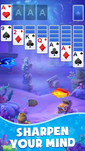 Скачать Solitaire: Fish Aquarium [Взлом Много денег] APK на Андроид