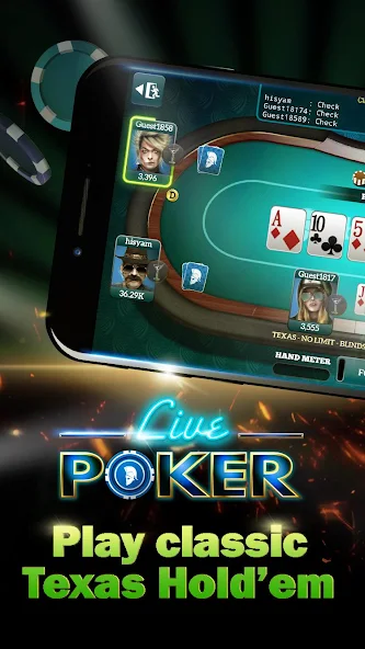 Скачать Live Poker Tables–Texas holdem [Взлом Много монет] APK на Андроид