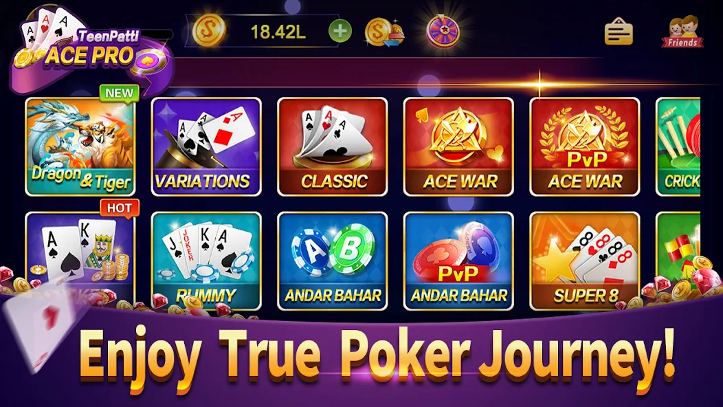 Скачать Teenpatti Ace Pro -poker,rummy [Взлом Бесконечные монеты] APK на Андроид