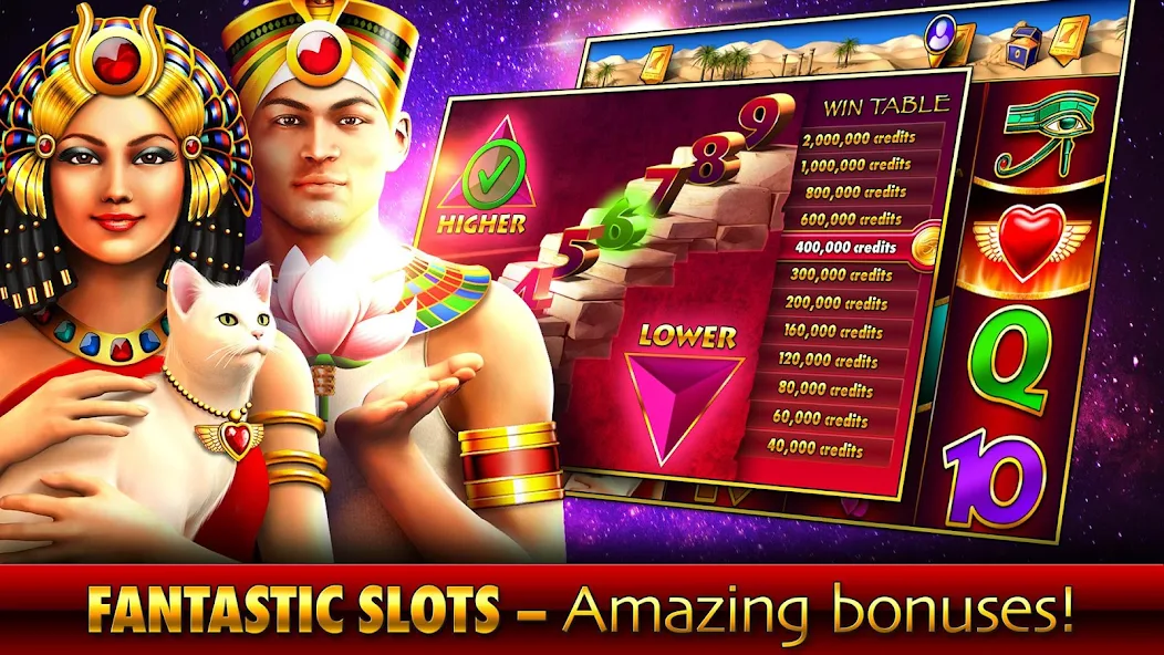 Скачать Slots - Pharaoh's Fire [Взлом Бесконечные деньги] APK на Андроид