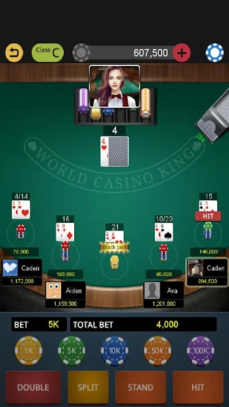 Скачать Мир Blackjack король [Взлом Много денег] APK на Андроид