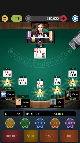 Скачать Мир Blackjack король [Взлом Много денег] APK на Андроид