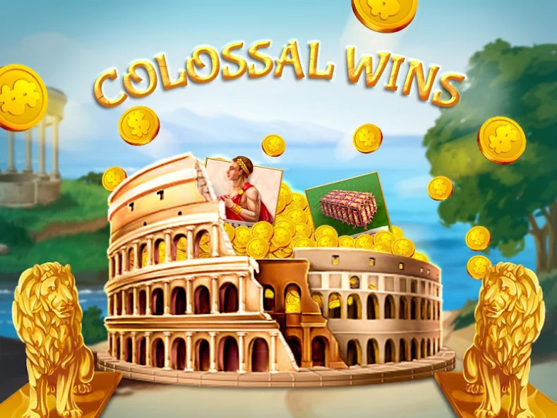 Скачать Rome Slots Casino Machine [Взлом Много монет] APK на Андроид