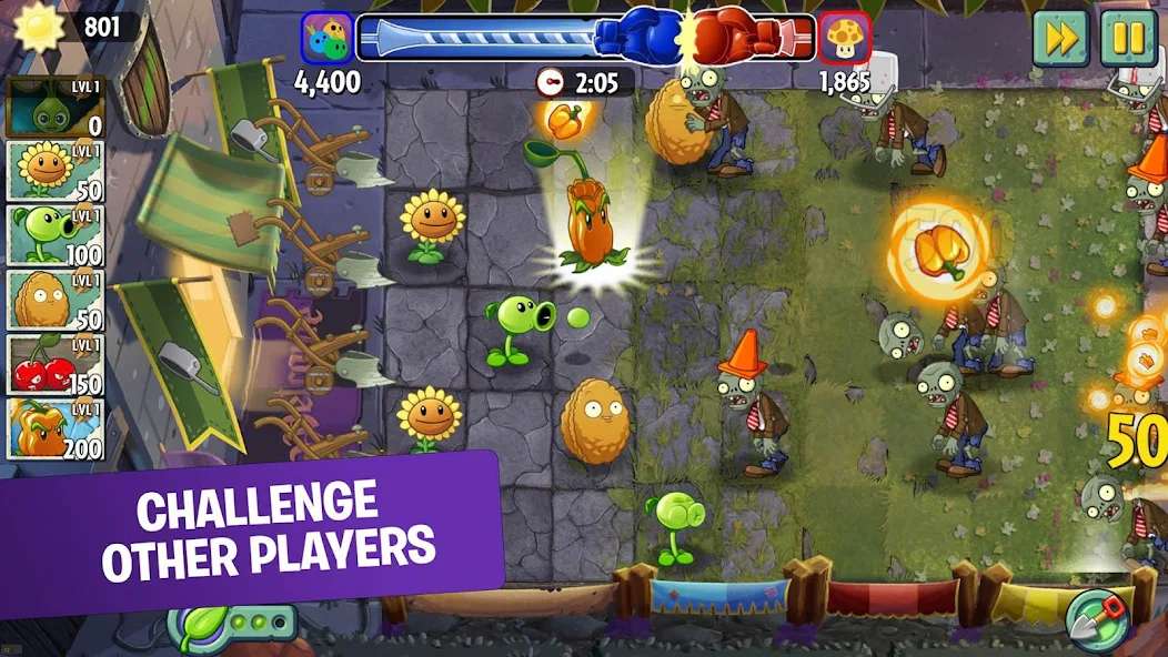 Скачать Plants vs. Zombies™ 2 [Взлом Бесконечные деньги] APK на Андроид