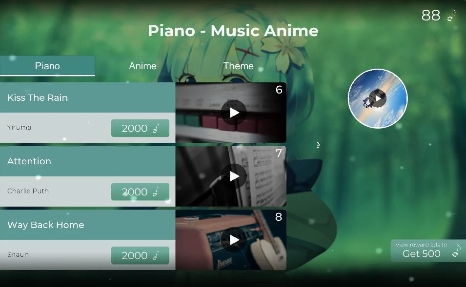 Скачать Piano Tile - The Music Anime [Взлом Бесконечные монеты] APK на Андроид