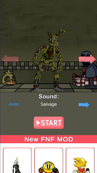 Скачать FNF FNaF Springtrap Mod Test [Взлом Бесконечные деньги] APK на Андроид