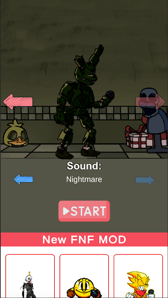 Скачать FNF FNaF Springtrap Mod Test [Взлом Бесконечные деньги] APK на Андроид