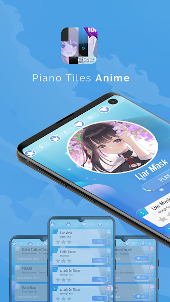 Скачать Piano Anime Tiles Music [Взлом Бесконечные монеты] APK на Андроид