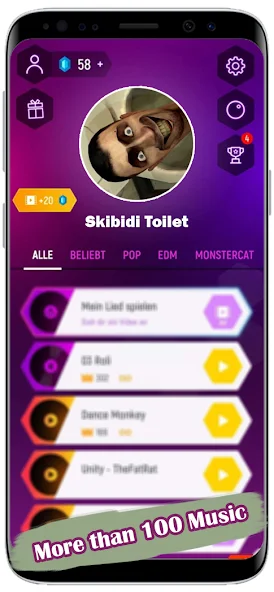 Скачать Skibidi Toilet Tiles Hop Piano [Взлом Много монет] APK на Андроид