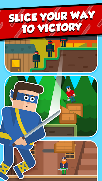 Скачать Mr Ninja - Slicey Puzzles [Взлом Бесконечные деньги] APK на Андроид