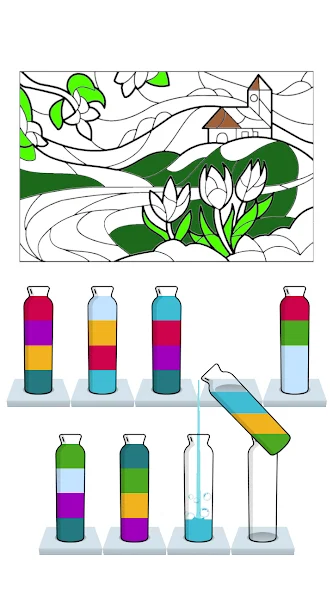 Скачать Sort Paint: бутылочки-пробирки [Взлом Много денег] APK на Андроид