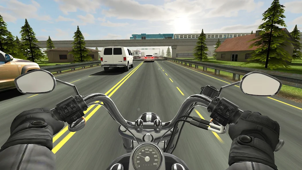 Скачать Traffic Rider [Взлом Бесконечные монеты] APK на Андроид