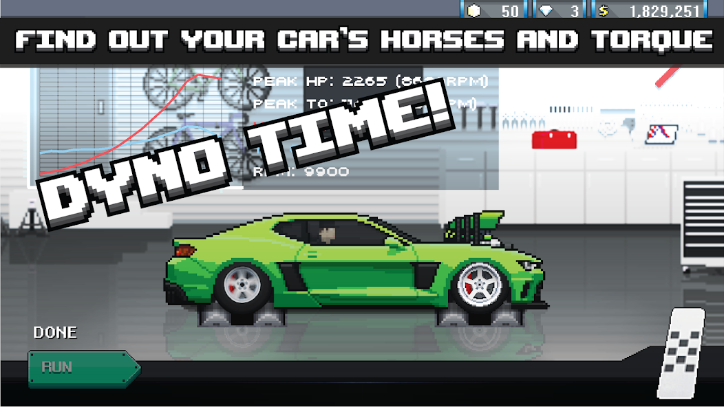 Скачать Pixel Car Racer [Взлом Бесконечные деньги] APK на Андроид