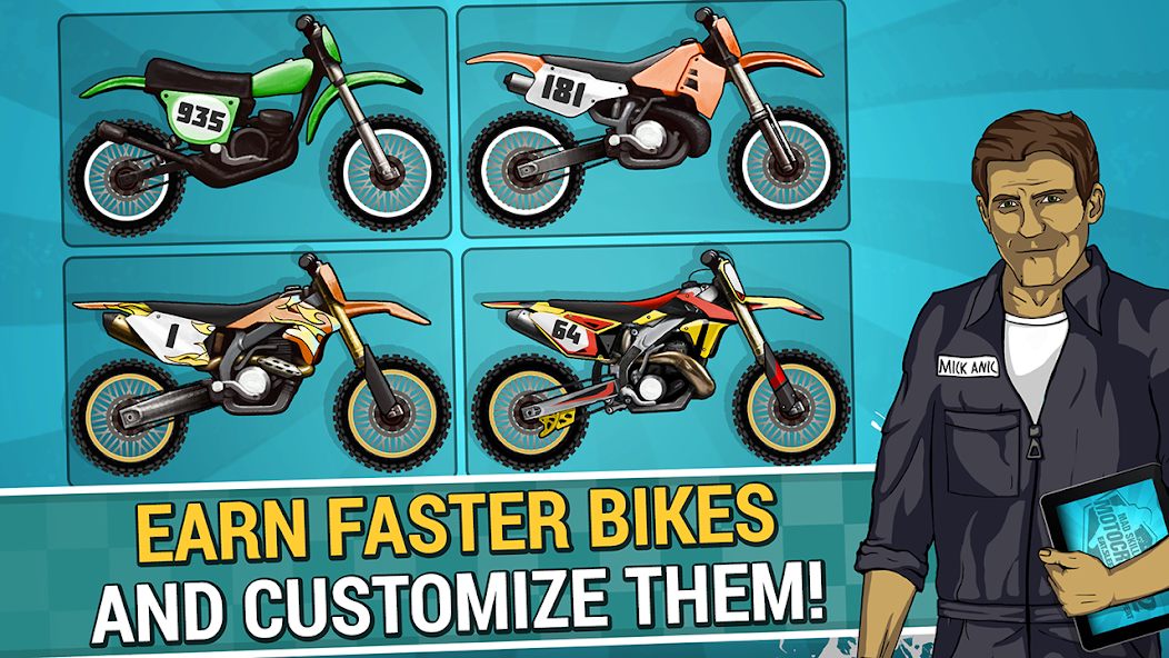 Скачать Mad Skills Motocross 2 [Взлом Бесконечные деньги] APK на Андроид