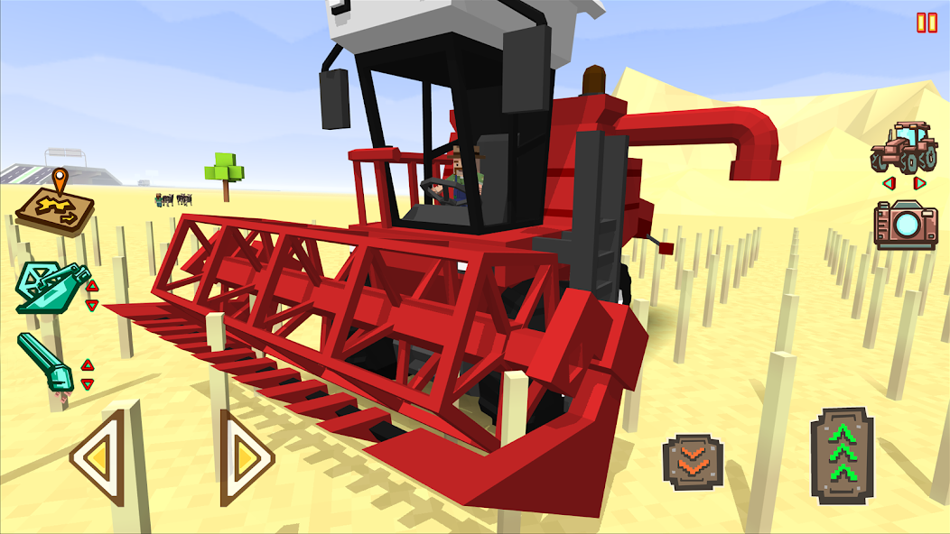 Скачать Blocky Farm Racing & Simulator [Взлом Бесконечные монеты] APK на Андроид