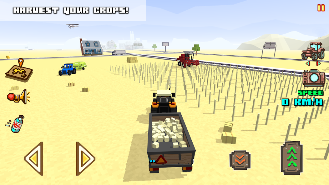 Скачать Blocky Farm Racing & Simulator [Взлом Бесконечные монеты] APK на Андроид