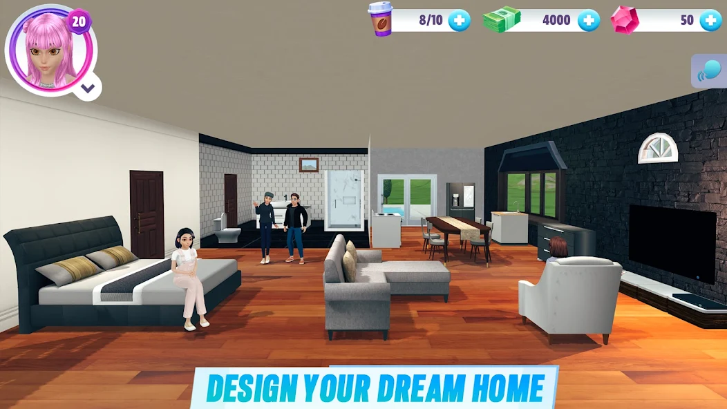 Скачать Virtual Sim Story: Dream Life [Взлом Бесконечные деньги] APK на Андроид