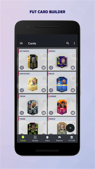 Скачать FUT Card Builder 23 [Взлом Много монет] APK на Андроид