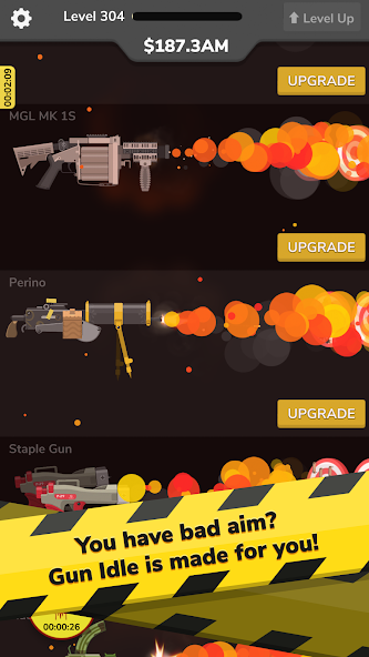 Скачать Gun Idle [Взлом Много денег] APK на Андроид