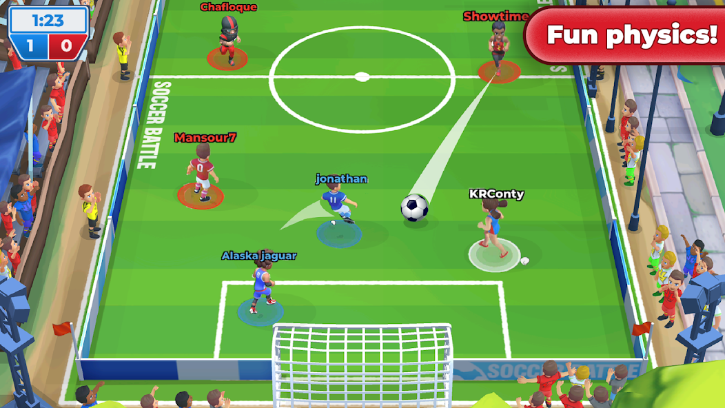 Скачать Футбол: Soccer Battle [Взлом Бесконечные монеты] APK на Андроид
