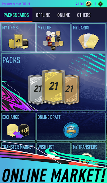 Скачать Pack Opener for FUT 21 [Взлом Бесконечные монеты] APK на Андроид