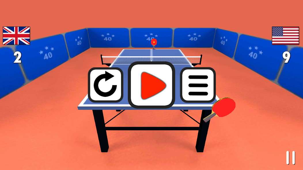 Скачать Настольный теннис 3D [Взлом Бесконечные монеты] APK на Андроид