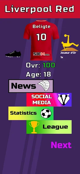 Скачать Football Career Sim [Взлом Бесконечные монеты] APK на Андроид