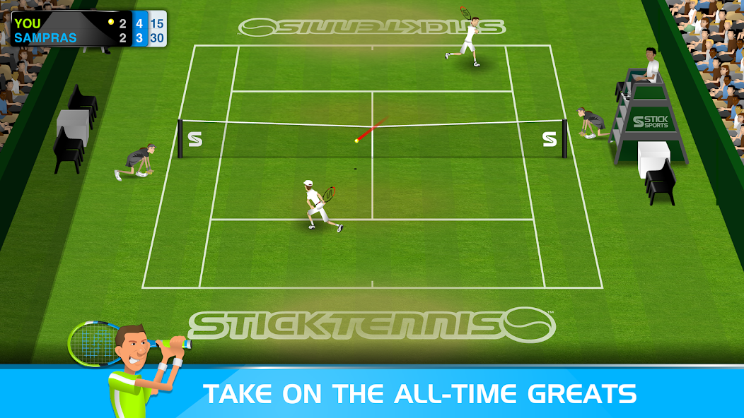 Скачать Stick Tennis [Взлом Много денег] APK на Андроид