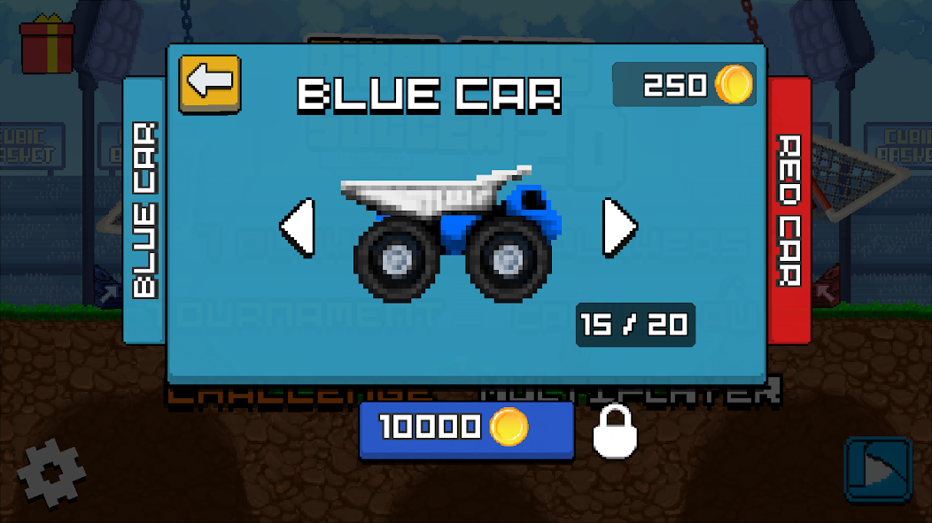 Скачать Pixel Cars. Soccer [Взлом Много монет] APK на Андроид