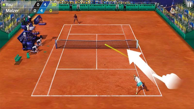 Скачать Теннис пальцем 3D - Tennis [Взлом Много монет] APK на Андроид